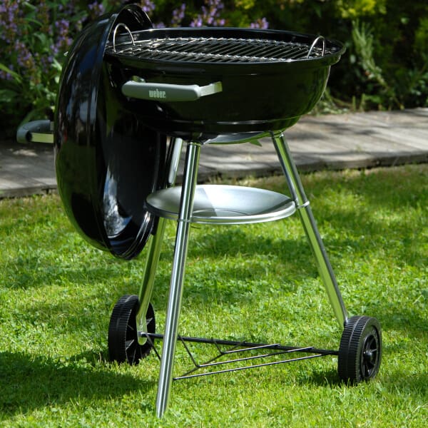 Weber Compact 47cm Charcoal BBQ 3 Weber Compact 47cm bbq in garden