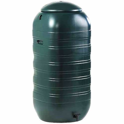 Slimline Water Butt with Lid and Tap (Black)- 250 Litre 1 250L Space Saver Water Butt