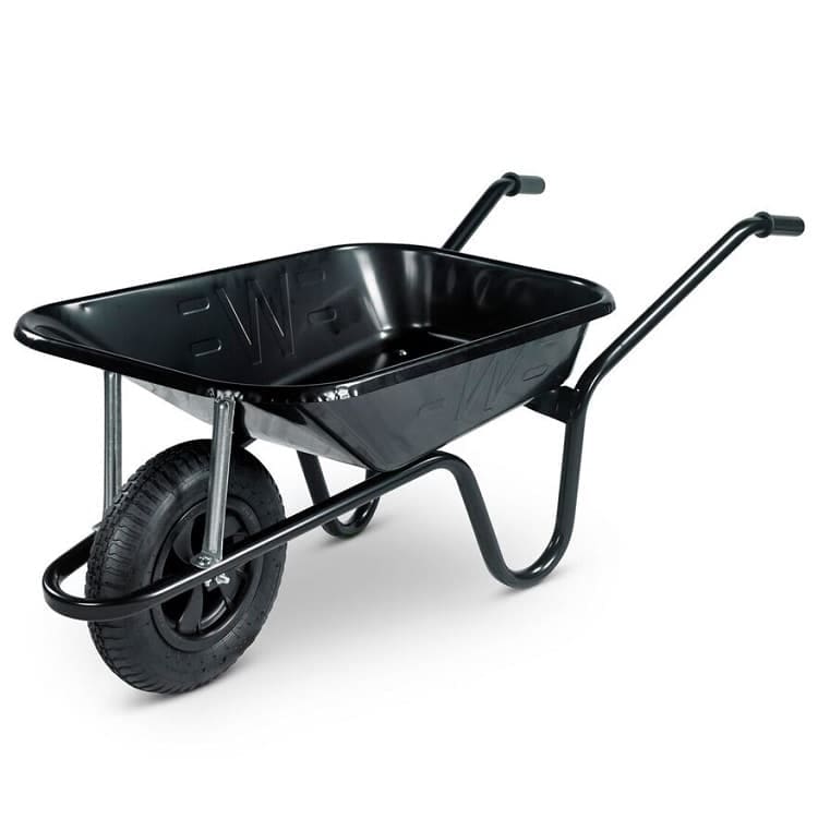 Contractor Black 85L Wheelbarrow - Pneumatic Tyre (CBP) (Made in UK) 1 Contractor