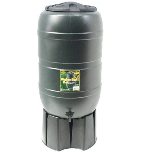 Water Butt with Lockable Lid, Tap and Stand (Black)- 210 Litre SET 1 WATER BUTT SET 3PCE 210LT GN335