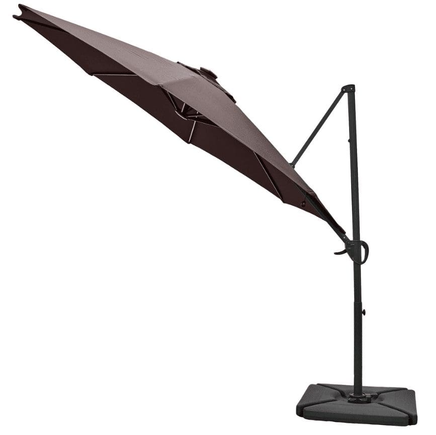 LG Maple Solar Powered LED Cantilever Parasol 3.0m ( Grey) - TO CLEAR 1 Maple Cantilever parasol