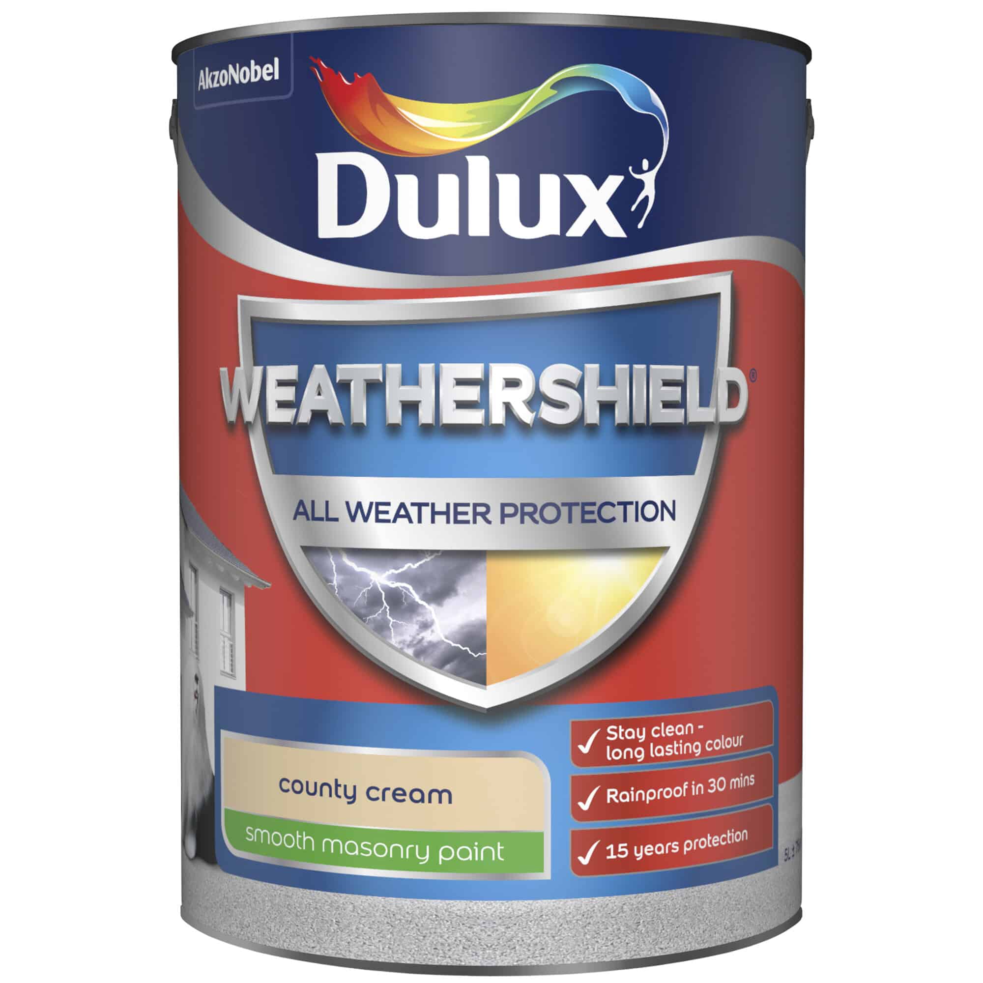 Dulux Weathershield Smooth Masonry Paint 5L - Colours 1 Dulux Masonry Paint