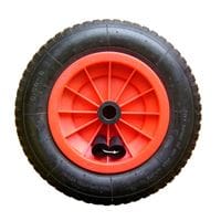 Pneumatic Wheelbarrow Wheel 350mm Red Plastic Hub 1 Pneumatic Wheelbarrow Wheel 350mm Red Plastic Hub