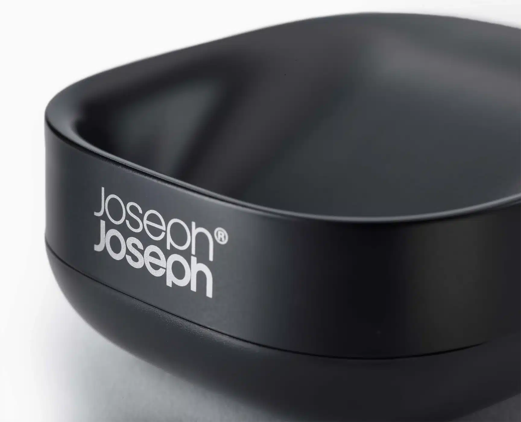 Joseph Joseph Slim™ Compact Matt Black Soap Dish 2 Joseph Joseph Slim™ Compact Matt Black Soap Dish - Image 2