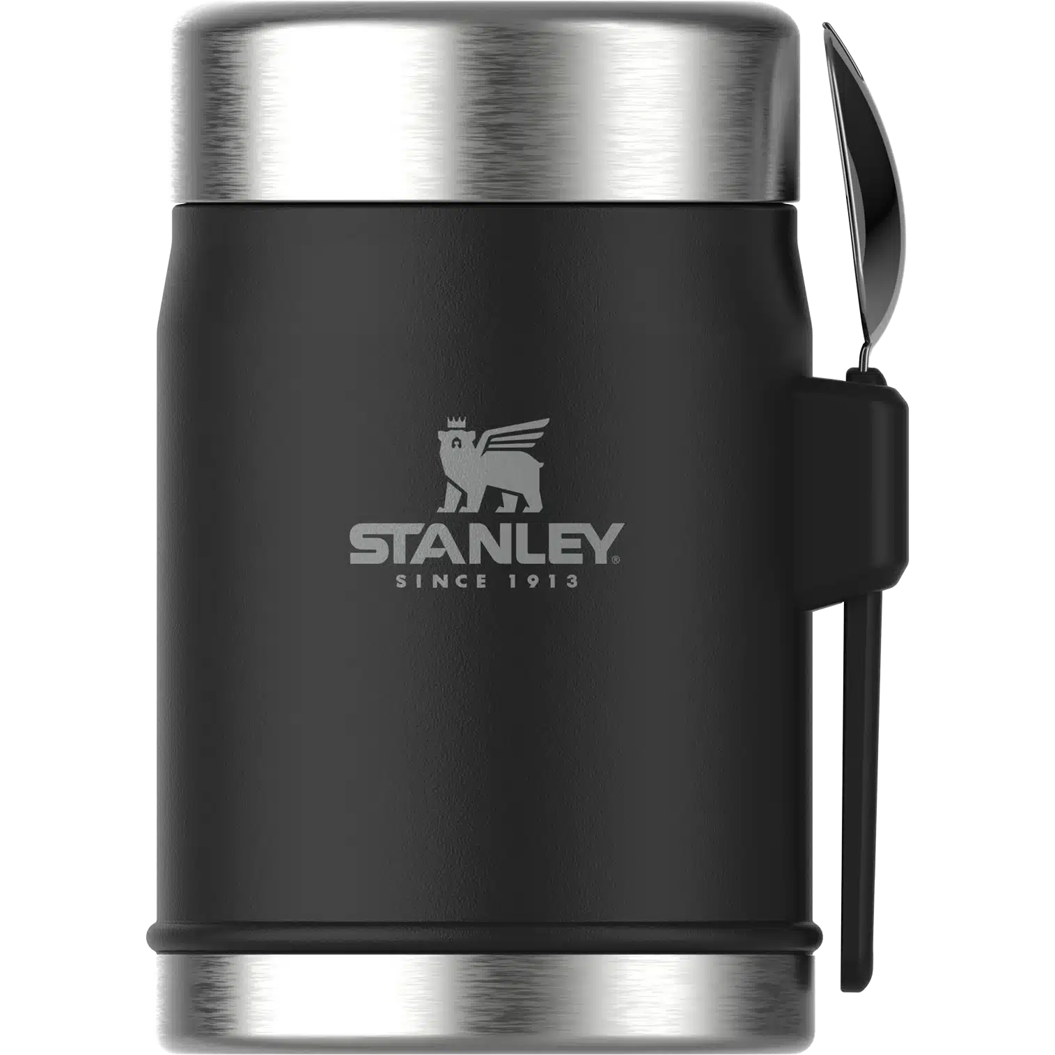 Stanley Classic Legendary Food Jar + Spork | 0.4L Matte Black 1 Stanley Classic Legendary Food Jar + Spork | 0.4L Matte Black