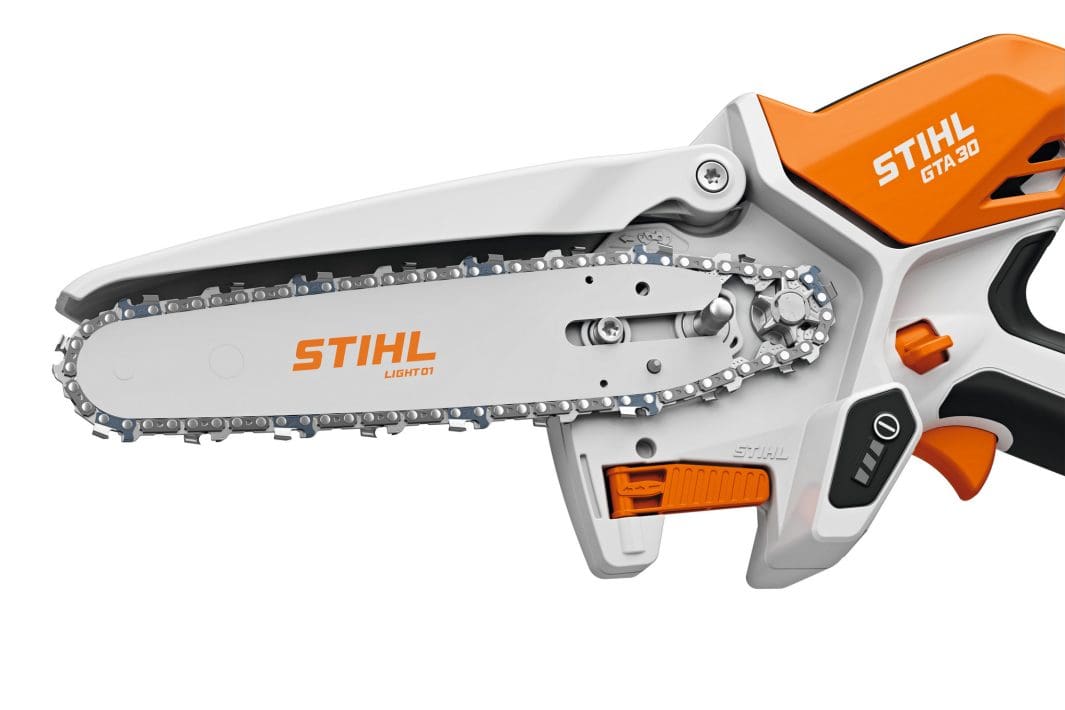 STIHL GTA 30 Cordless Garden Pruner Set 2 Stihl GTA 30 Cordless Pruner under chain cover